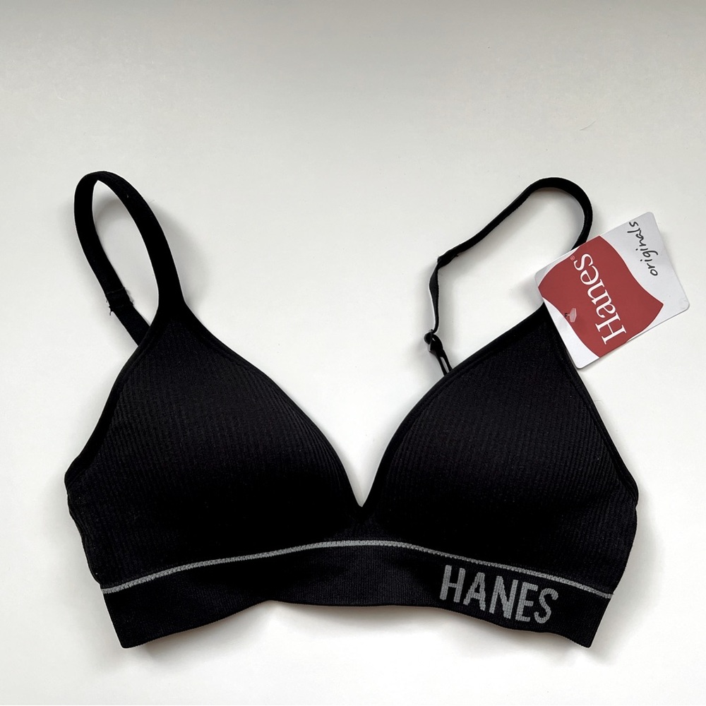 HANES ORIGINALS RIB CONTOUR COMFORTFLEX FIT BRALETTE Women Size X-Small NWT